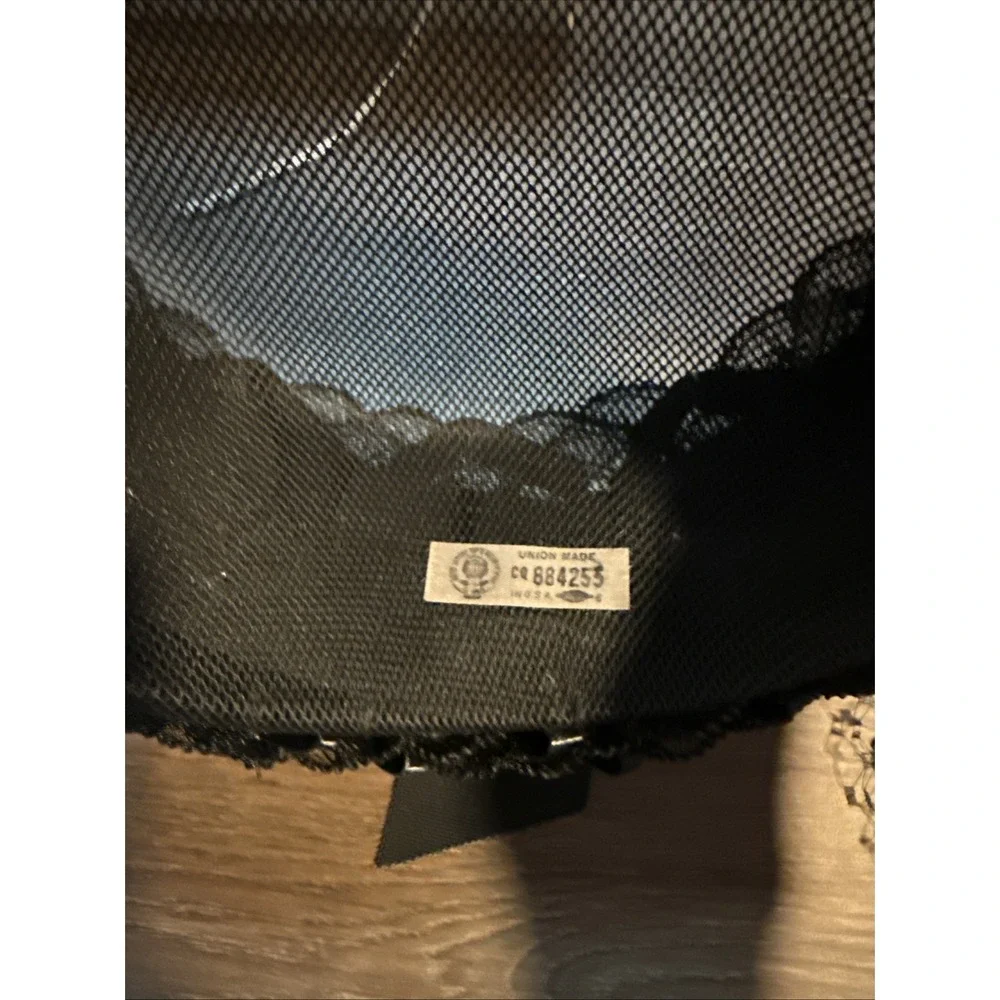 Vintage Women's Black Fascinator Hat With Bows And Butterflies Union Made Denver